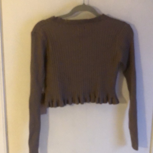 Brown cropped sweater - Picture 2 of 2